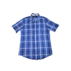 U.S. Polo Assn. Men's Slim Fit Blue Plaid Button Down Shirt Size Large